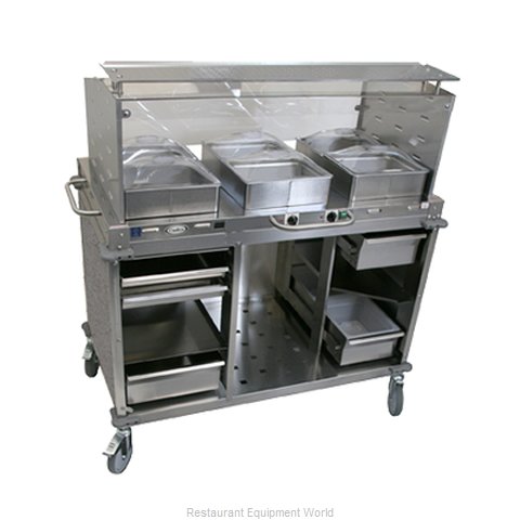 Cadco CBC-HC-SG-L3-4 Serving Counter, Hot and Cold Buffet