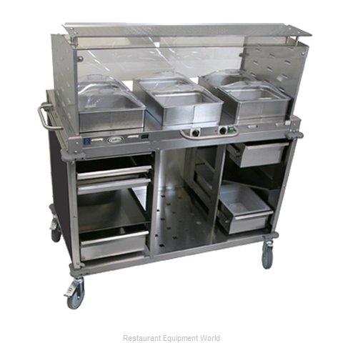 Cadco CBC-HC-SG-L6-4 Serving Counter, Hot and Cold Buffet