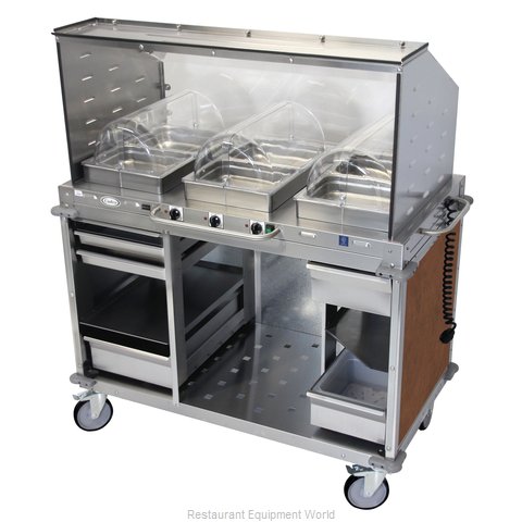 Cadco CBC-HHH-SG-L1-4 Serving Counter, Hot Food, Electric