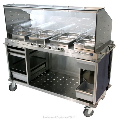 Cadco CBC-HHHH-SG-L4-4 Serving Counter, Hot Food, Electric