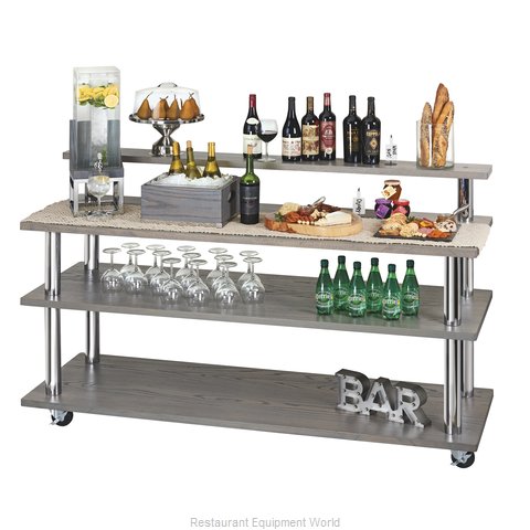 Cal-Mil Plastics 3698-4-83SHELF Overshelf, Table-Mounted