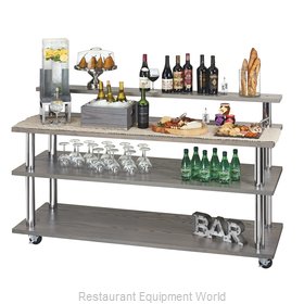 Cal-Mil Plastics 3698-4-87SHELF Overshelf, Table-Mounted