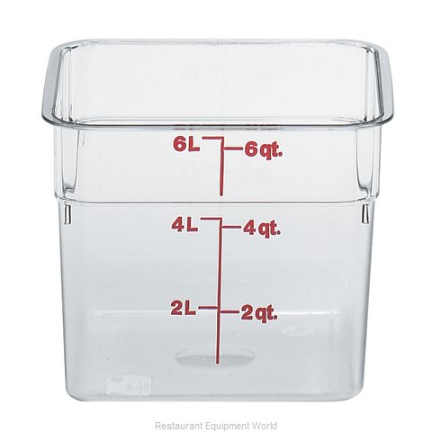 Cambro 6SFSCW135 Food Storage Container, Square (Magnified)