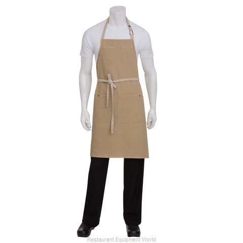 Chef Works ABCD056NAT0 Bib Apron