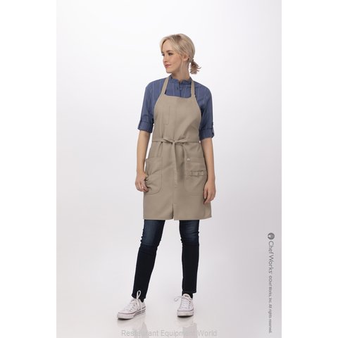 Chef Works ABN03KHA0 Bib Apron