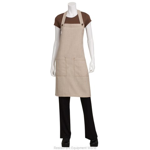 Chef Works ASCB12NAT0 Bib Apron