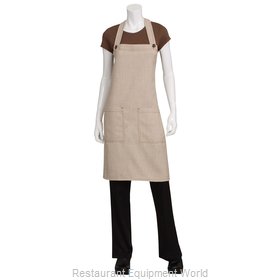 Chef Works ASCB12NAT0 Bib Apron
