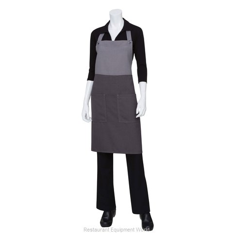 Chef Works ASCB22GGY0 Bib Apron