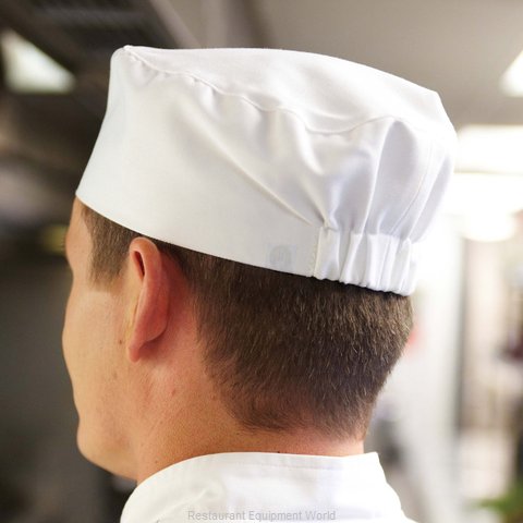 Chef Works BNWHWHT0 Chef's Cap (Magnified)