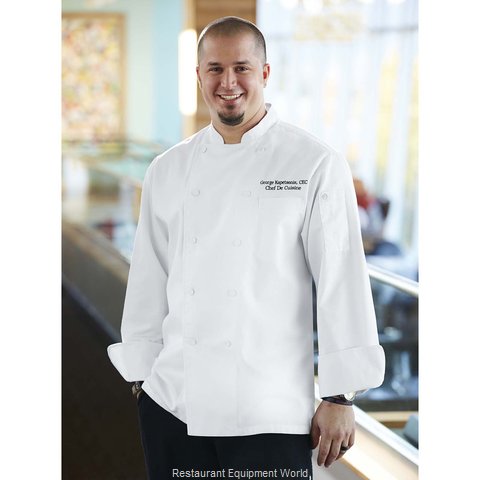 Chef Works SCHRWHTXL Chef's Coat (Magnified)