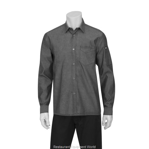 Chef Works SKL001BLK2XL Cook's Shirt