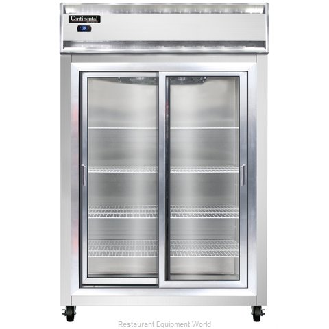 Continental Refrigerator 2RS-SS-SGD Refrigerator, Reach-In