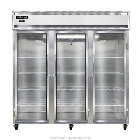 Continental Refrigerator 3F-LT-GD Freezer, Low Temperature, Reach-In