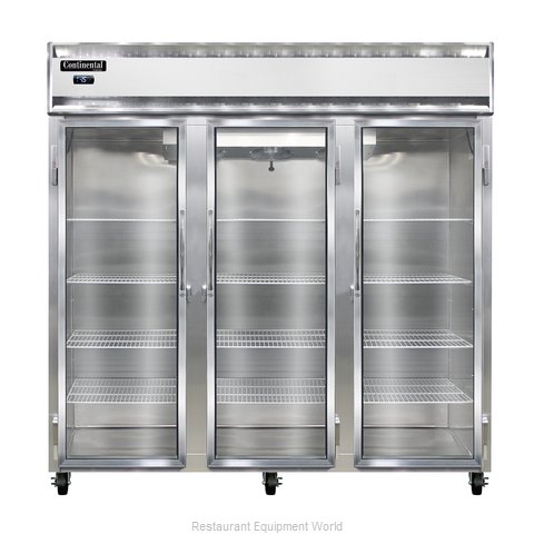 Continental Refrigerator 3F-LT-SA-GD Freezer, Low Temperature, Reach-In