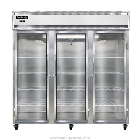 Continental Refrigerator 3F-SS-GD Freezer, Reach-In