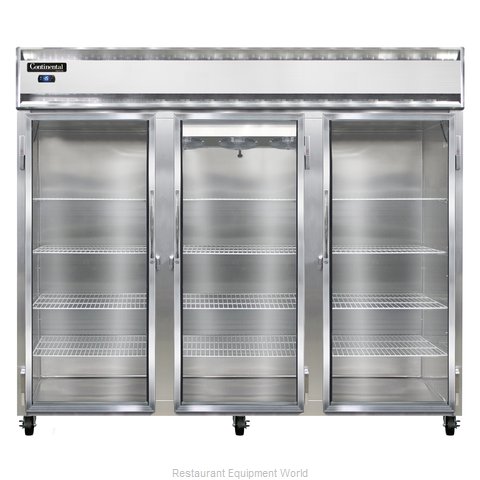 Continental Refrigerator 3FE-LT-GD Freezer, Low Temperature, Reach-In