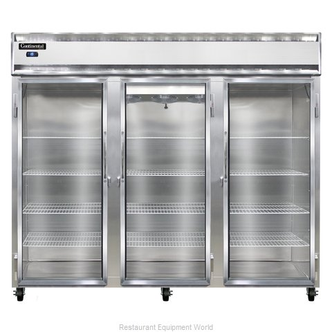Continental Refrigerator 3FE-LT-SA-GD Freezer, Low Temperature, Reach-In