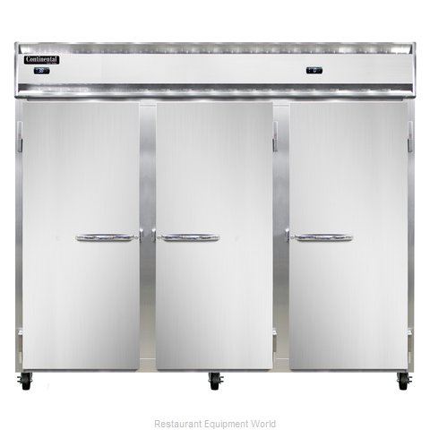 Continental Refrigerator 3RRFE-SA Refrigerator Freezer, Reach-In