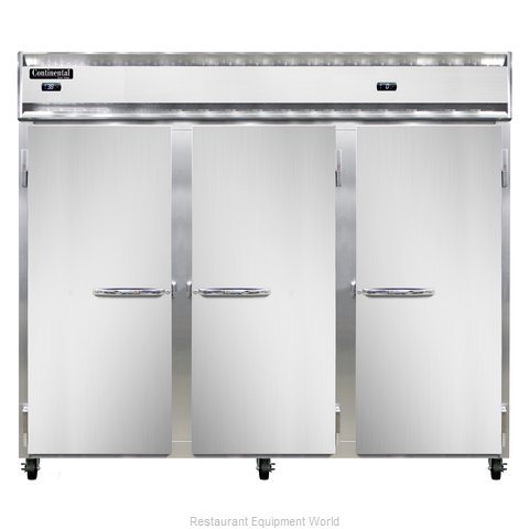 Continental Refrigerator 3RRFE-SS Refrigerator Freezer, Reach-In