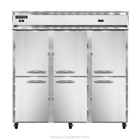 Continental Refrigerator 3RRFNHD Refrigerator Freezer, Reach-In