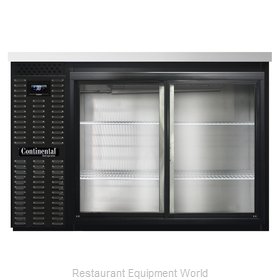 Continental Refrigerator BB50NSGD Back Bar Cabinet, Refrigerated