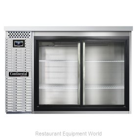 Continental Refrigerator BB50NSSSGD Back Bar Cabinet, Refrigerated