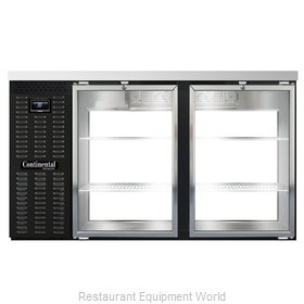 Continental Refrigerator BB59NGDPT Back Bar Cabinet, Refrigerated, Pass-Thru