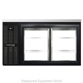 Continental Refrigerator BB59NSGDPT Back Bar Cabinet, Refrigerated, Pass-Thru