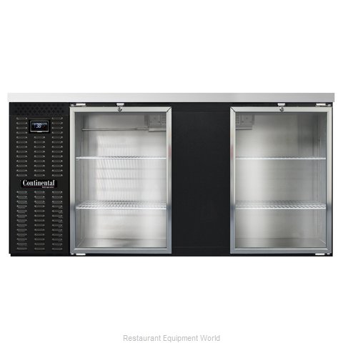 Continental Refrigerator BB69NGD Back Bar Cabinet, Refrigerated