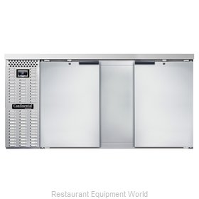 Continental Refrigerator BB69NSS Back Bar Cabinet, Refrigerated