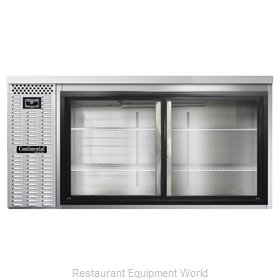 Continental Refrigerator BB69NSSSGD Back Bar Cabinet, Refrigerated