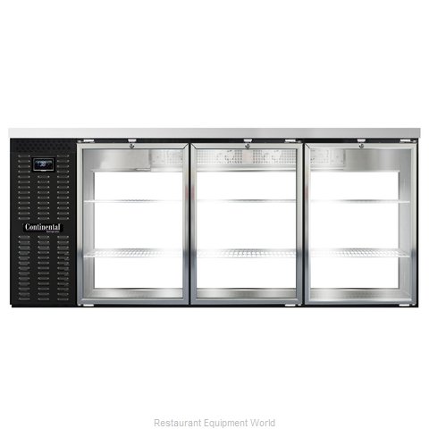Continental Refrigerator BB79NGDPT Back Bar Cabinet, Refrigerated, Pass-Thru (Magnified)