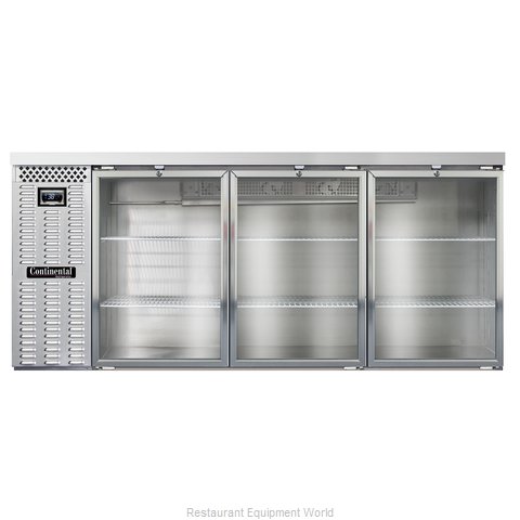 Continental Refrigerator BB79NSSGD Back Bar Cabinet, Refrigerated