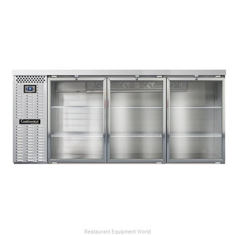 Continental Refrigerator BB79SNSSGD Back Bar Cabinet, Refrigerated