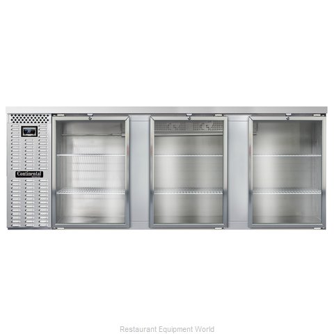 Continental Refrigerator BB90NSSGD Back Bar Cabinet, Refrigerated