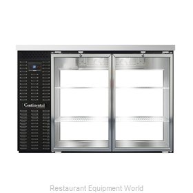 Continental Refrigerator BBC50-GD-PT Back Bar Cabinet, Refrigerated