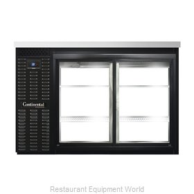 Continental Refrigerator BBC50-SGD-PT Back Bar Cabinet, Refrigerated