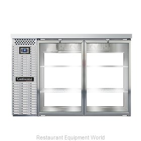 Continental Refrigerator BBC50-SS-GD-PT Back Bar Cabinet, Refrigerated