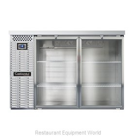 Continental Refrigerator BBC50-SS-GD Back Bar Cabinet, Refrigerated