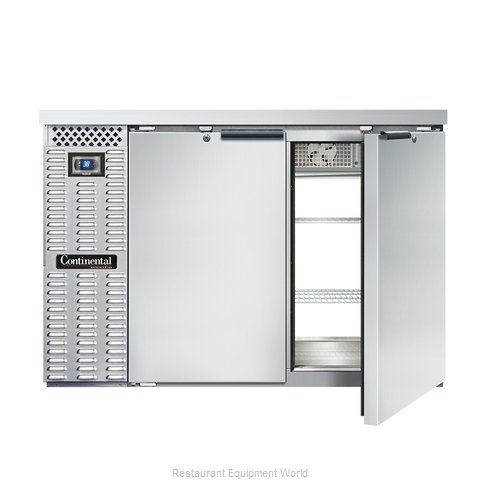 Continental Refrigerator BBC50-SS-PT Back Bar Cabinet, Refrigerated