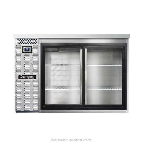 Continental Refrigerator BBC50-SS-SGD Back Bar Cabinet, Refrigerated