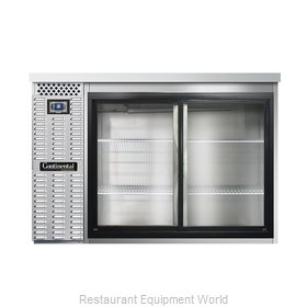 Continental Refrigerator BBC50-SS-SGD Back Bar Cabinet, Refrigerated