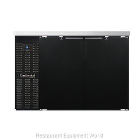 Continental Refrigerator BBC50 Back Bar Cabinet, Refrigerated