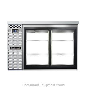 Continental Refrigerator BBC50S-SS-SGD-PT Back Bar Cabinet, Refrigerated