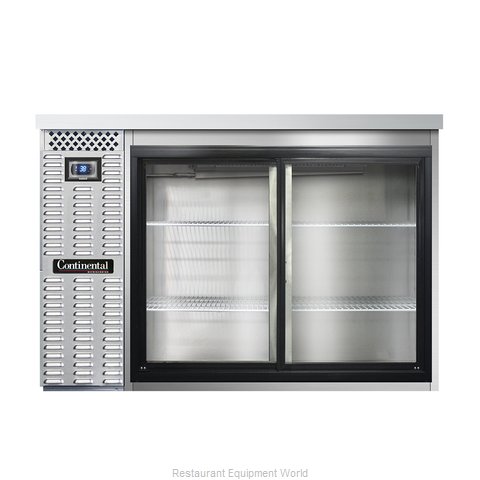 Continental Refrigerator BBC50S-SS-SGD Back Bar Cabinet, Refrigerated