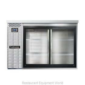 Continental Refrigerator BBC50S-SS-SGD Back Bar Cabinet, Refrigerated