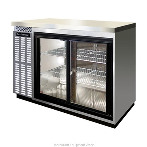 Continental Refrigerator BBC50S-SS-SGDPT Backbar Cabinet, Refrigerated