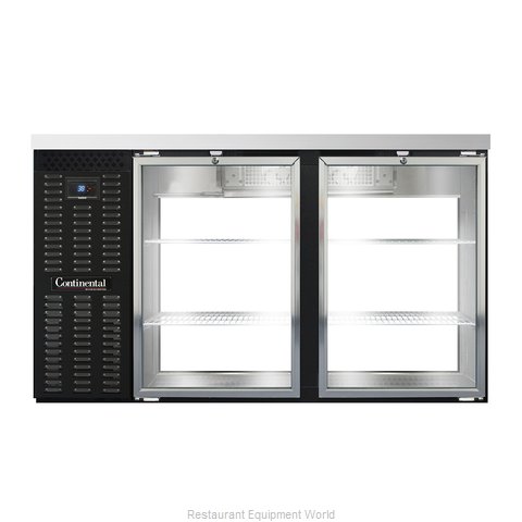 Continental Refrigerator BBC59-GD-PT Back Bar Cabinet, Refrigerated