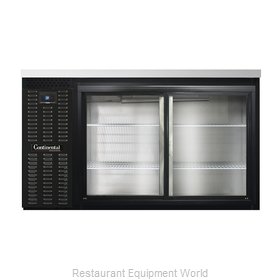 Continental Refrigerator BBC59-SGD Back Bar Cabinet, Refrigerated