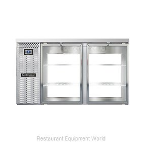 Continental Refrigerator BBC59-SS-GD-PT Back Bar Cabinet, Refrigerated
